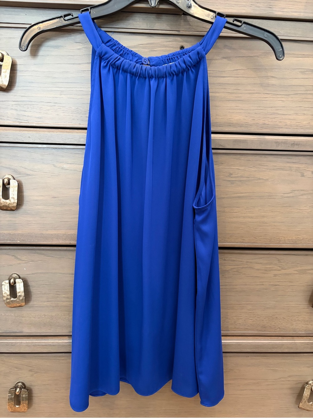 Diane Von Furstenberg Cobalt Blue SILK blend cami tank top L